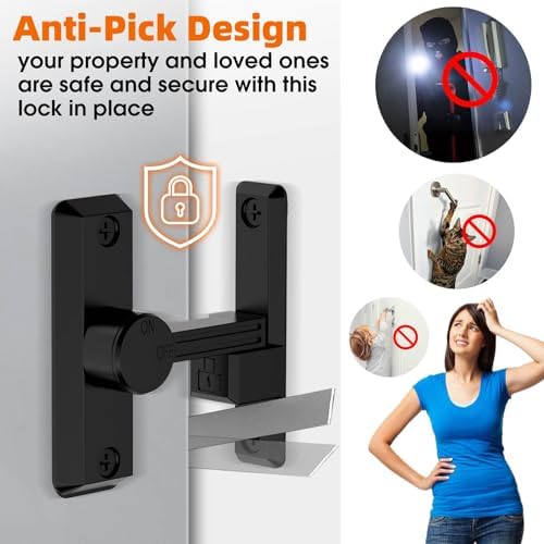Sturdy Barn Door Lock with Multiple Installations