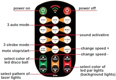 kismee LED Disco Ball Strobe Light with Remote Control