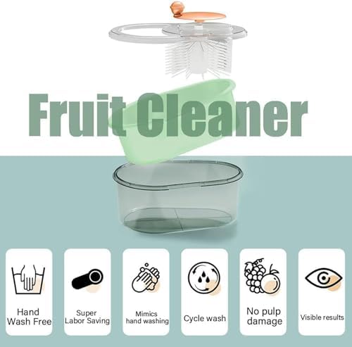 Cmeilau 2025 Fruit Cleaner Spinner Manual Portable