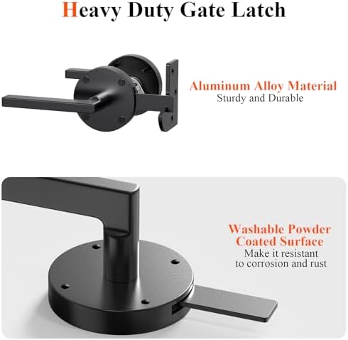 High-Quality Double-Sided Gate Latch for Wooden Fences More