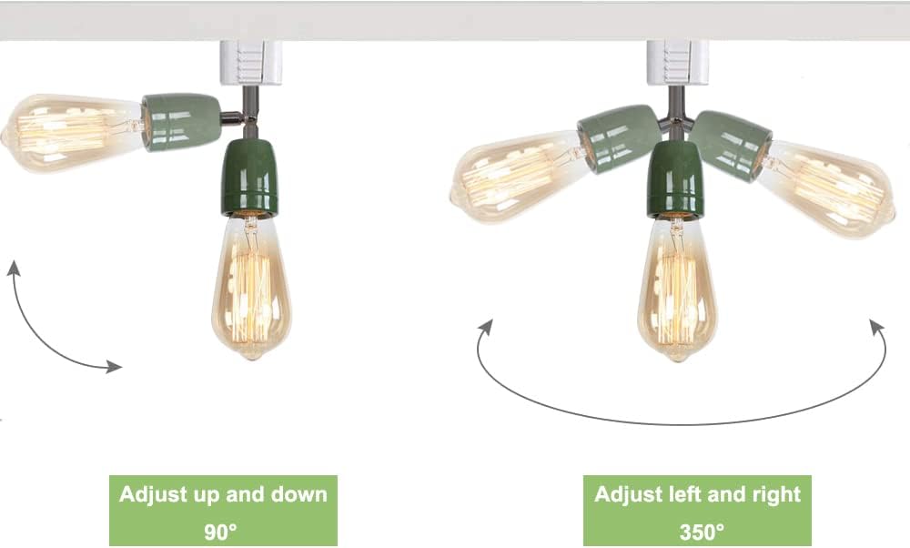 KAYYELAMP Adjustable Angle Track Head Pendant Light