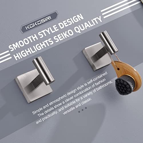 KOKOSIRI Brushed Nickel Towel Ring Set