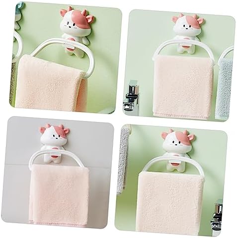 UTHCLO Cartoon Towel Rack Wall-Mounted Holder for Bathroom Kitchen