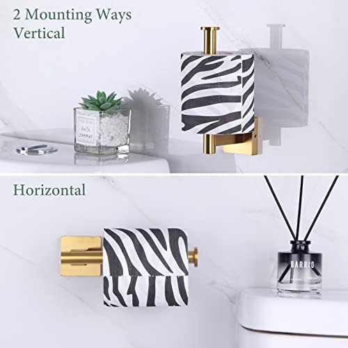 Suyar Brushed Gold Toilet Paper Holder Wall Mount