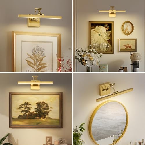 Pasoar Hard-Wired Dimmable LED Picture Light with Brass Body 157 Inch