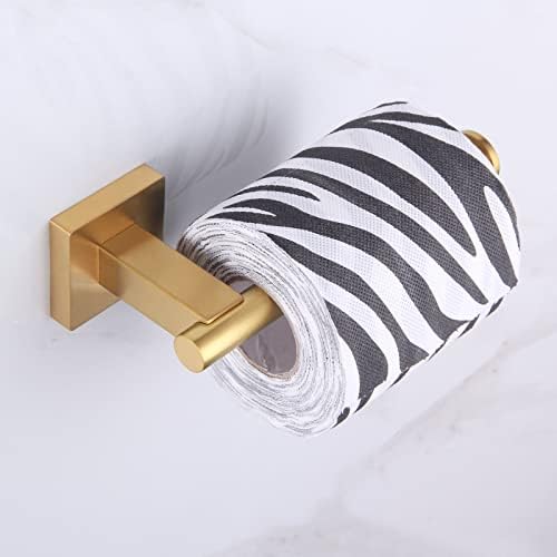 Suyar Brushed Gold Toilet Paper Holder Wall Mount