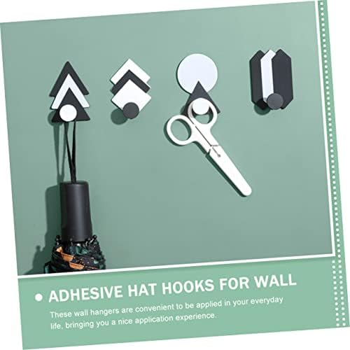 Amosfun 4-Pack Adhesive Wall Hooks for Towels Kitchen Bathroom and Entryway