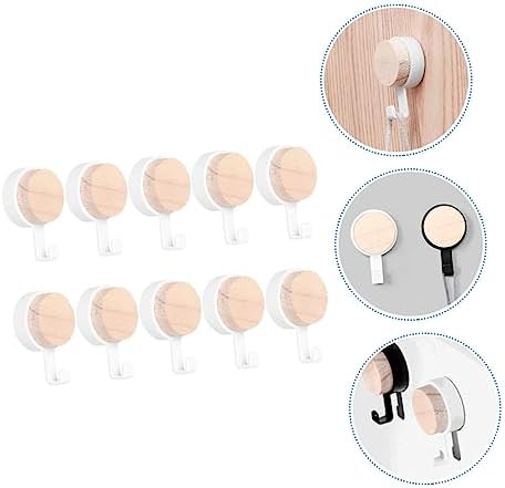 10Pcs Wall Mounted Pasting Hooks for Home Chic Storage