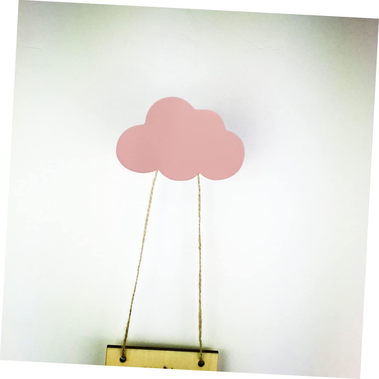 Alipis Pink Cloud Wooden Wall Hook Decor