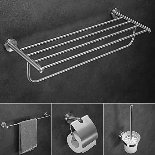 Strong Bathroom Shelf Organizer with Towel Paper Toilet Brush Holders