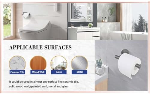 Sturdy Matte Black Stainless Steel Toilet Paper Holder for Bathroom