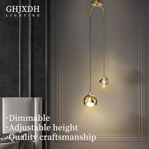 Modern Gold Chandelier Light Fixture with Crystal 79 Inch Dimmable LED Bulb