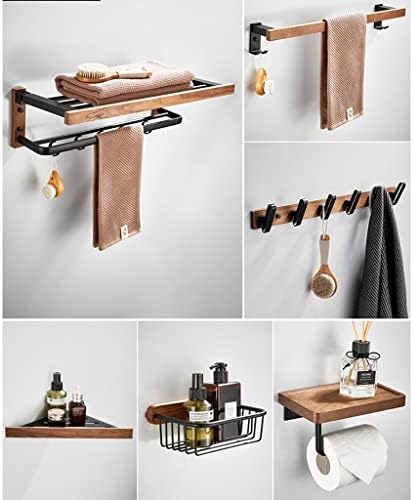 ANNBKA Luxury Black Walnut Towel Bar Set