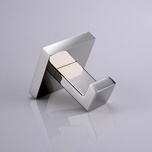 AUSWIND Solid Square Polished Robe Hook Wall Mount