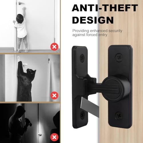 Barn Door Lock with Handle 90-Degree Latches