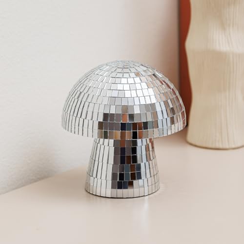 Reflective Silver Mushroom Disco Ball - 49 Inch Handmade Decor