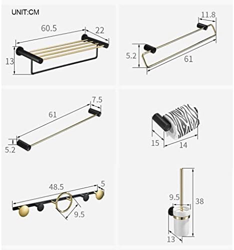 ANNBKA Black Gold Bathroom Hardware Set 1