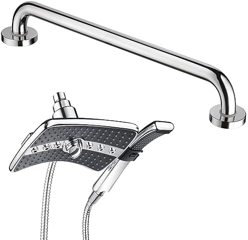 BRIGHT SHOWERS Dual shower head combo with grab bar