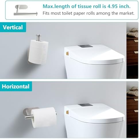 VMVN Adhesive Toilet Paper Holder for Bathroom and RV