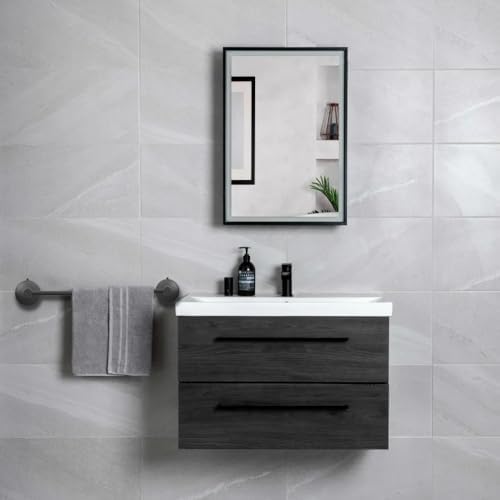 DGYB Suction Cup Towel Bar Set of 2 Matte Black