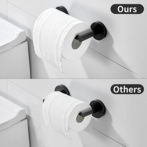 FORBATH Black Toilet Paper Holder 2 Pieces Wall Mount