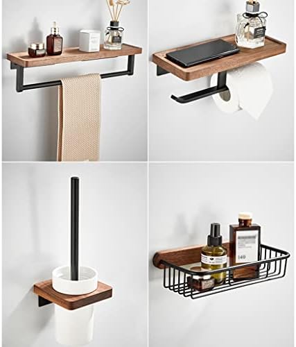 ANNBKA Luxury Black Walnut Towel Bar Set