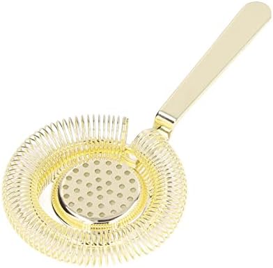 Beufee Cocktail Strainer - Gold Stainless Steel Bar Strainer for Bartending