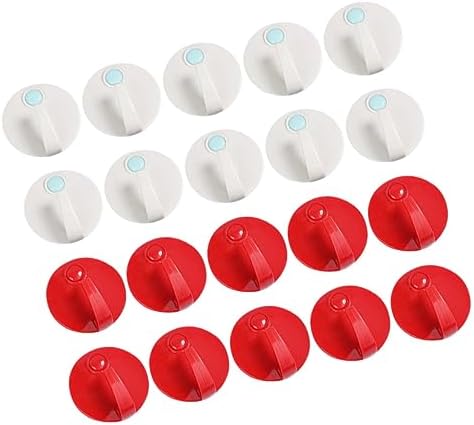 VILLCASE Red Adhesive Hooks Set 20pcs