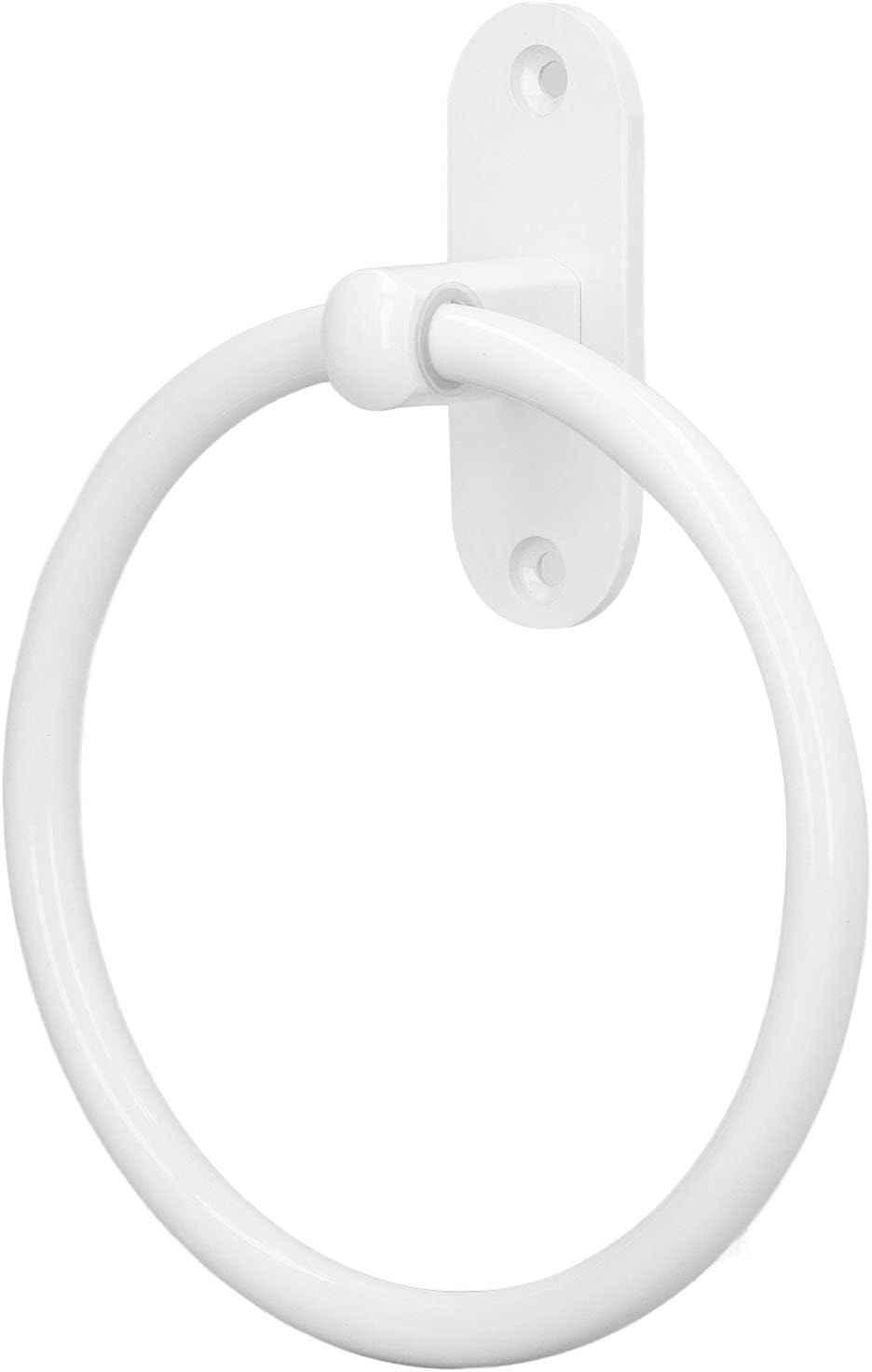 EVTSCAN 64 Inch White Bath Towel Ring Wall Mount Aluminum Alloy