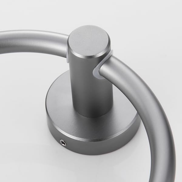 EKUL Towel Ring Gun Grey Bathroom Holder