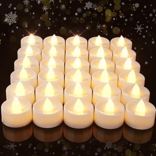 Amagic 30Pcs Flameless LED Tea Lights with 200 Hours Battery