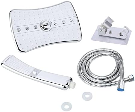 4-Setting Handheld Shower Head with Holder Adjustable Durable Easy to Install