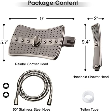 Bright Showers Dual Shower Head Grab Bar Set
