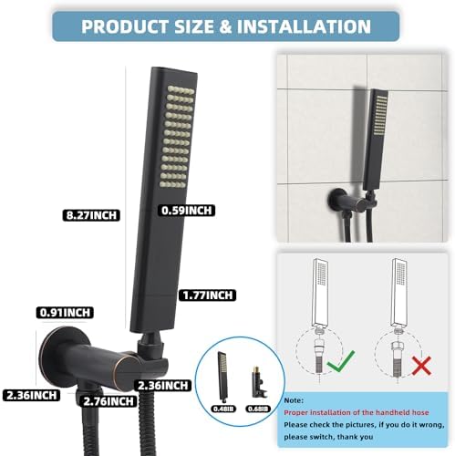 Premium Solid Brass Handheld Shower Head with Arc Design