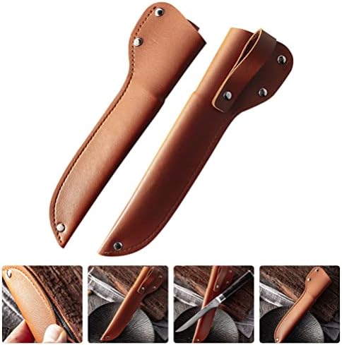 TOPBATHY 2pcs Leather Fish Filleting Knife Guards with Belt Loop