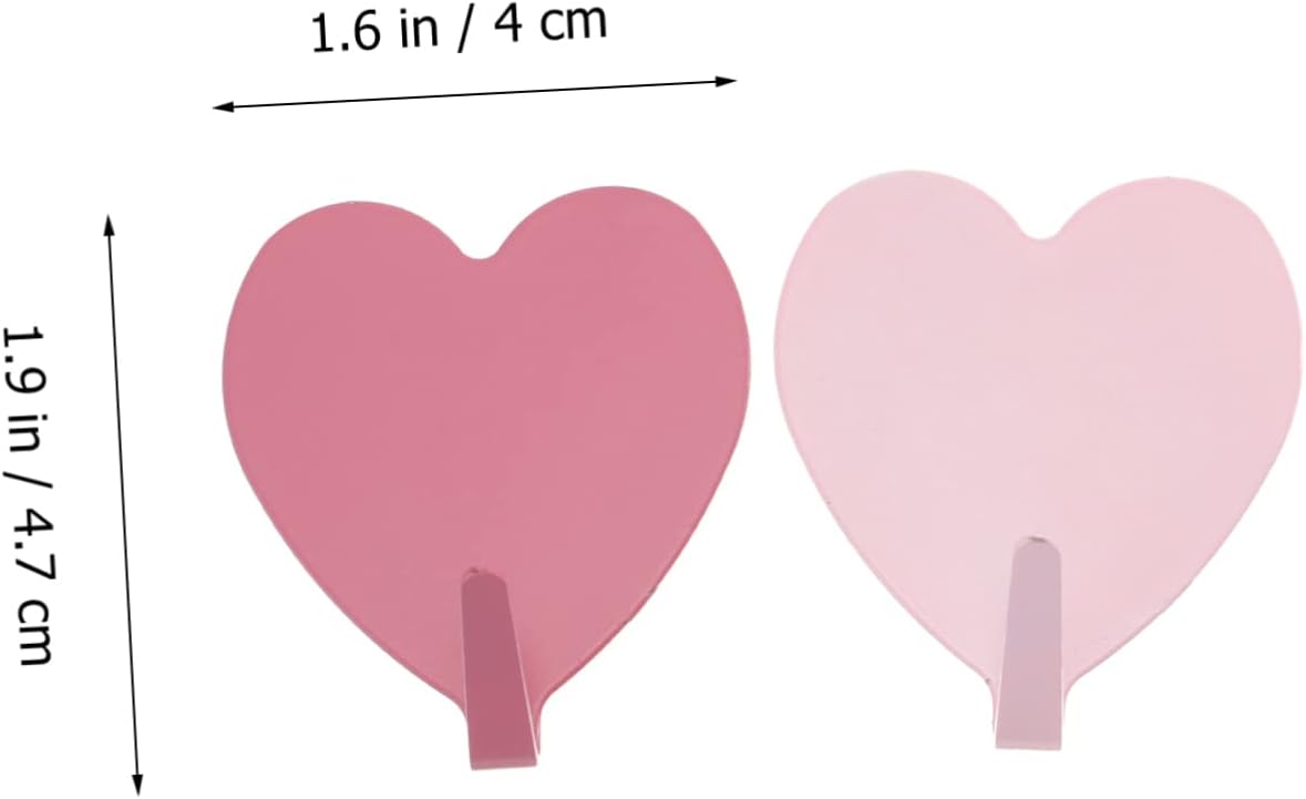 Jojofuny Heart-Shaped Hooks 10 Pack Wall Mount Storage Towel Hanger
