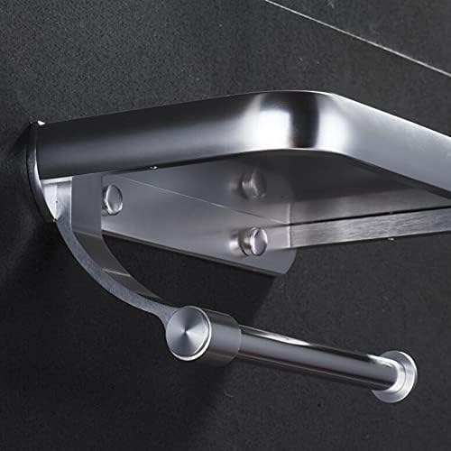 TYZK Cozy Multi-Functional Wall-Mounted Toilet Paper Holder Silver