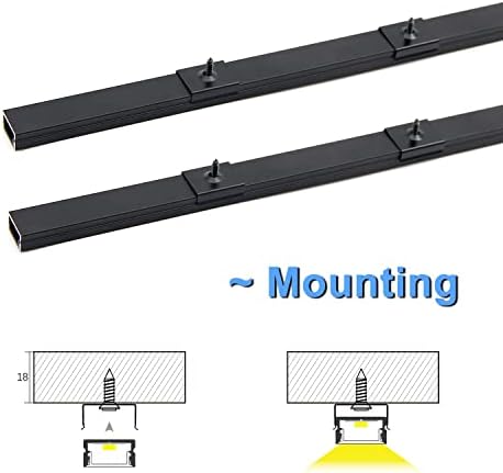 VST 6 Pack LED Aluminum Channel U Shape with Clear Cover