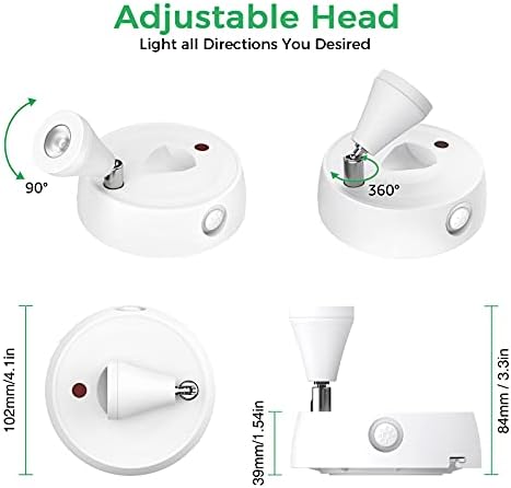 Olafus 4 Pack Wireless Spotlight Indoor LED Lights