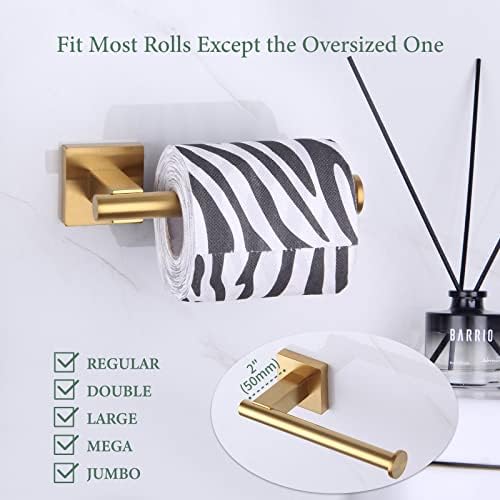 Suyar Brushed Gold Toilet Paper Holder Wall Mount
