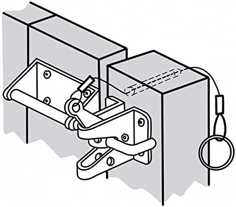 Durable Outswinging Gate Latch with Gravity Security Cable Puller Black