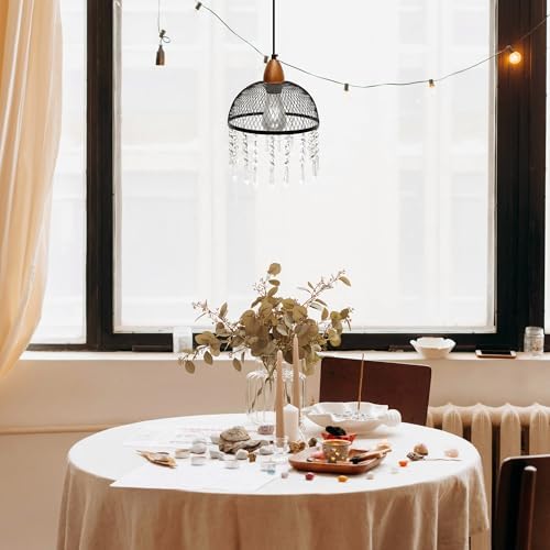 Adjustable Track Pendant Light with Crystal Bowl Shade