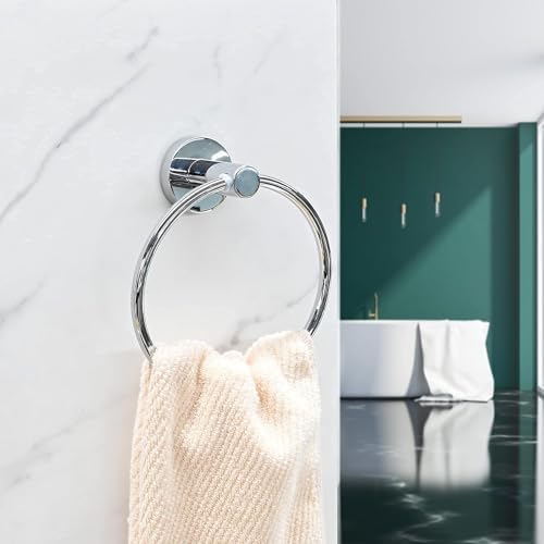 DERDOUT Stainless Steel Towel Holder Hotel Style Wall Mount Self Adhesive