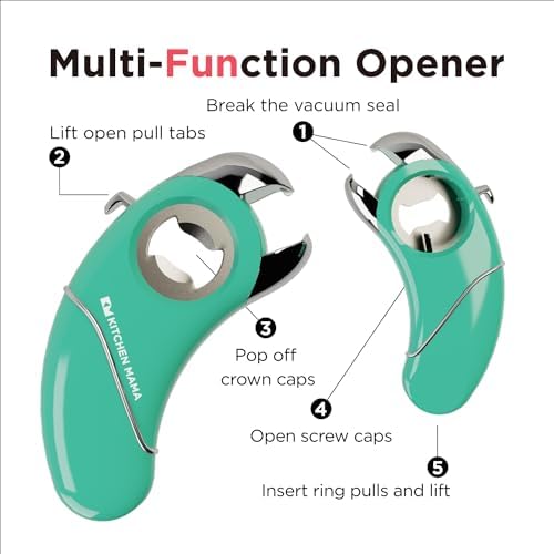 Kitchen Mama Epic One Multifunction Opener Teal 1