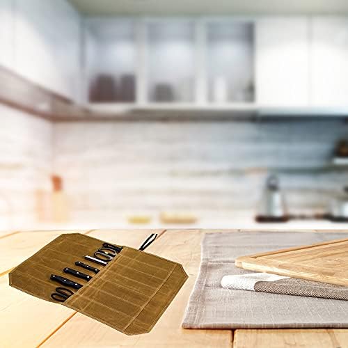 SNOMEL Knife Storage Bag with 7 Pockets Green