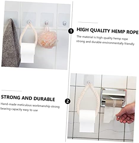 Wall-Mounted Durable Rope Hanging Toilet Paper Holder