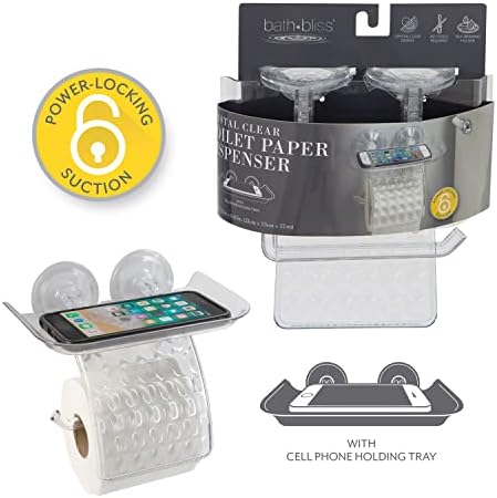 Bath Bliss Suction Cup Toilet Paper Holder