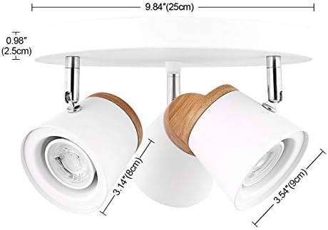 TeHenoo 3-Light Ceiling Spotlight with Bamboo Accent