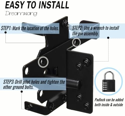 Self-locking Gate Latch