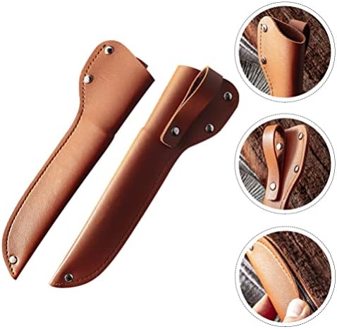 TOPBATHY 2pcs Leather Fish Filleting Knife Guards with Belt Loop